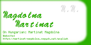 magdolna martinat business card